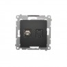 SIMON 54 CZARNY GNIAZDO TYPU F + RJ45 DASFRJ45.01/49