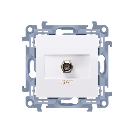 Kontakt Simon 10 Gniazdo antenowe typu „F” pojedyncze, biały CASF1.01/11Kontakt Simon 10 Gniazdo antenowe typu „F” pojedyncze, biały CASF1.01/11