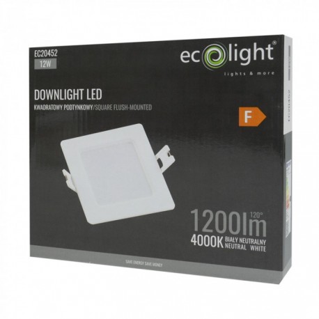 ECO LIGHT DOWNLIGHT P/T KWADRAT 12W 4000K DL-1 EC20452ECO LIGHT DOWNLIGHT P/T KWADRAT 12W 4000K DL-1 EC20452